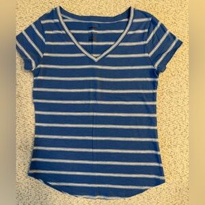 Sonoma Blue and White Casual Tee